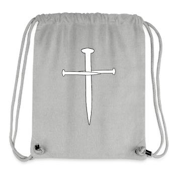Drei Nägel Jesu Silhouette - Stanley/Stella recycelter Gym Bag - Grau meliert - Vorne