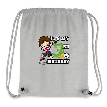 Soccer Boy It's My 3rd Birthday Vereinigtes - Stanley/Stella recycelter Gym Bag - Grau meliert - Vorne