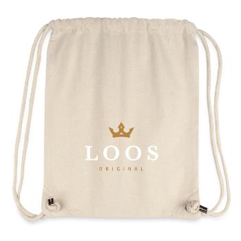 Logo original de la famille Loos - Sac à cordon recyclé Stanley/Stella - blanc naturel - Devant