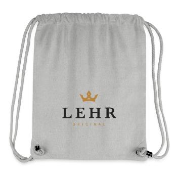 Logo original de la famille Lehr - Sac à cordon recyclé Stanley/Stella - gris chiné - Devant
