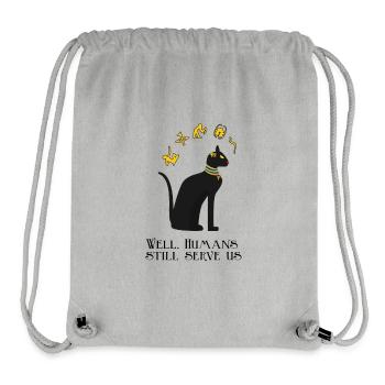Lustiges Katzendesign mit Hieroglyphen - Stanley/Stella recycelter Gym Bag - Grau meliert - Vorne