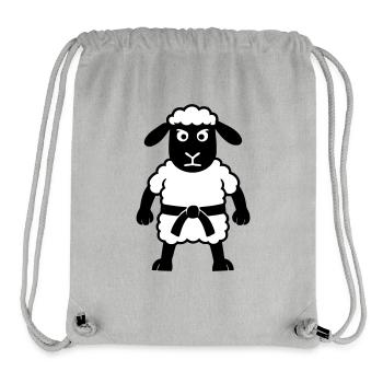Karate Schaf - Stanley/Stella recycelter Gym Bag - Grau meliert - Vorne