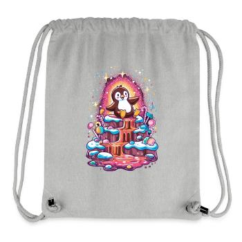 Penguin on sugar island - Stanley/Stella Recycled Gym Bag - heather grey - Front