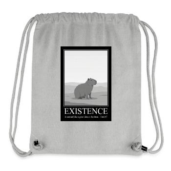 Lustiges Existenzzitat – Capybara-Sarkasmus - Stanley/Stella recycelter Gym Bag - Grau meliert - Vorne