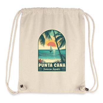 Découvrez Punta Cana République dominicaine - Sac à cordon recyclé Stanley/Stella - blanc naturel - Devant