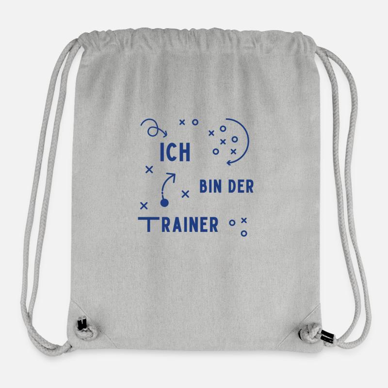 Ich bin der Trainer - Stanley/Stella recycelter Gym Bag - Grau meliert
