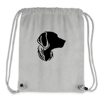 Hundeportrait für stolze Hundebesitzer - Stanley/Stella recycelter Gym Bag - Grau meliert - Vorne