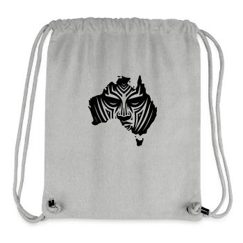 Australischer Kontinent mit Gesicht - Stanley/Stella recycelter Gym Bag - Grau meliert - Vorne