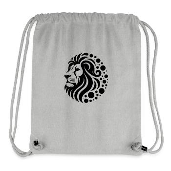 Stolzer Löwenkopf mit Mähne - Stanley/Stella recycelter Gym Bag - Grau meliert - Vorne