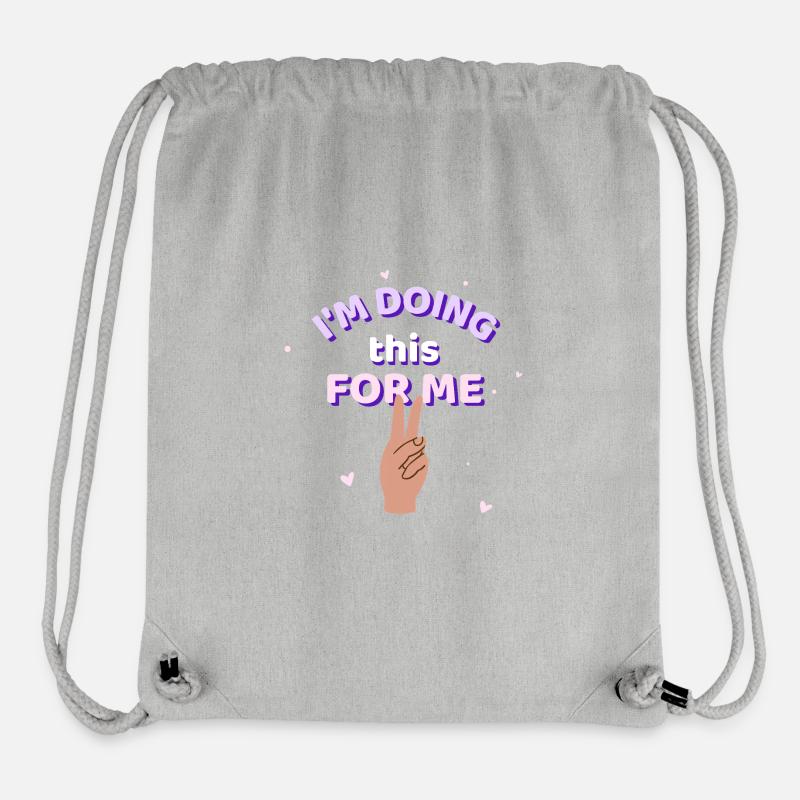 I'M DOING THIS FOR ME! - Stanley/Stella recycelter Gym Bag - Grau meliert