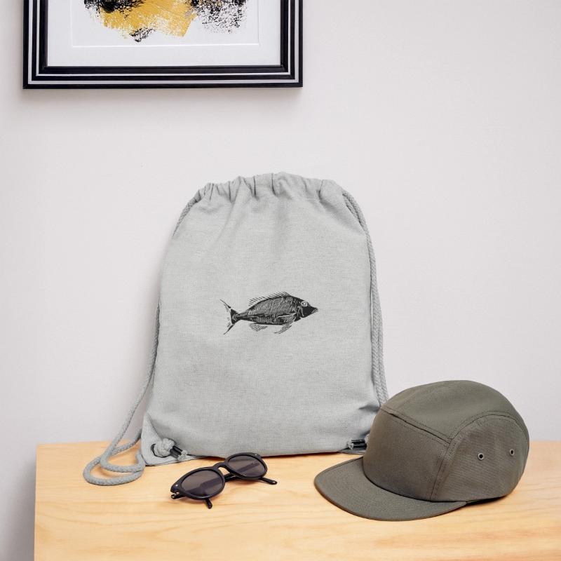 Vintage Fish HerringBone Bony Fish Skeleton Stanley/Stella Recycled Gym Bag