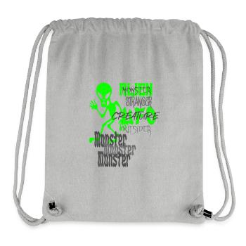 Cool Alien Design - Sac à cordon recyclé Stanley/Stella - gris chiné - Devant