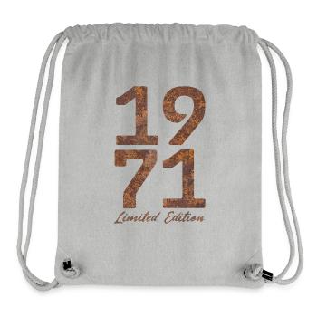 "Vintage 1971: Limited Edition in Rust Look" - Stanley/Stella Recycled Gym Bag - heather grey - Front