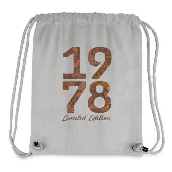 « Millésime 1978 : Édition Limitée au Look Rouille » - Sac à cordon recyclé Stanley/Stella - gris chiné - Devant