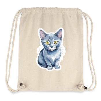 Russian Blue Cat Watercolor - Stanley/Stella Recycled Gym Bag - natural - Front