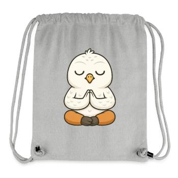 Süße Eule Yoga Meditation Entspannung Cartoon - Stanley/Stella recycelter Gym Bag - Grau meliert - Vorne