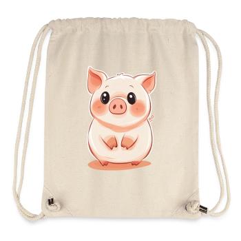 Schwein Ferkel - Stanley/Stella recycelter Gym Bag - Naturweiß - Vorne