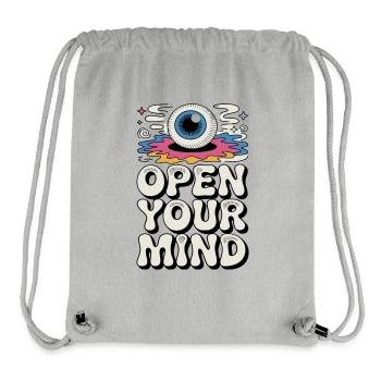 Open Your Mind Psychedelic Auge Retro Hippie - Stanley/Stella recycelter Gym Bag - Grau meliert - Vorne