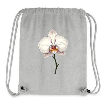 Weisse Orchidee - Stanley/Stella recycelter Gym Bag - Grau meliert - Vorne