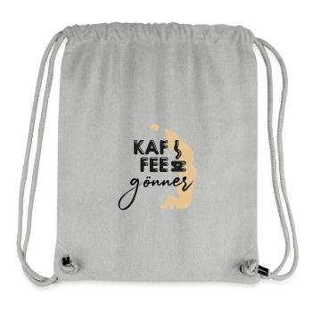 Kaffee Gönner - Stanley/Stella recycelter Gym Bag - Grau meliert - Vorne
