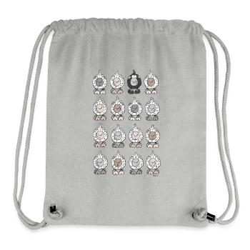 Wollige Schafe - Stanley/Stella recycelter Gym Bag - Grau meliert - Vorne