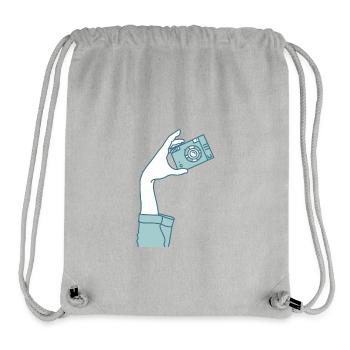 Please smile / Camera / Photo / Selfie / Media - Stanley/Stella Recycled Gym Bag - heather grey - Front