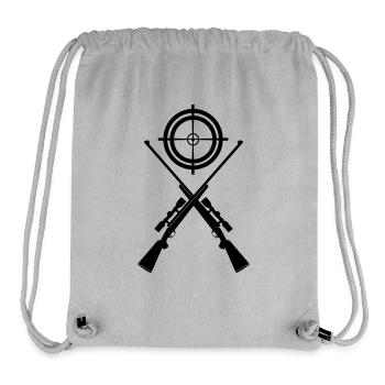 Two crossed shotguns with visor - Stanley/Stella Recycled Gym Bag - heather grey - Front