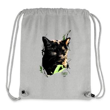 Chat 5Gras par Acryl Gallery & Design - Sac à cordon recyclé Stanley/Stella - gris chiné - Devant