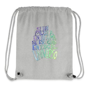 Musik in deiner Seele - Aquarell-Phrase - Stanley/Stella recycelter Gym Bag - Grau meliert - Vorne