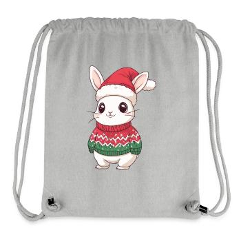 Bunny Christmas - Stanley/Stella Recycled Gym Bag - heather grey - Front
