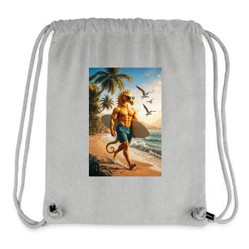 Surfer Humanoides Seepferdchen - Stanley/Stella recycelter Gym Bag - Grau meliert - Vorne