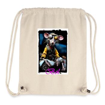 Poupée Punk Futuriste Rat Garage - Sac à cordon recyclé Stanley/Stella - blanc naturel - Devant
