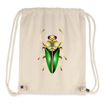 Golden-green scarab – mystical insect motif - Stanley/Stella Recycled Gym Bag - natural - Front