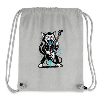 Cat skirt with electric guitar - Stanley/Stella Recycled Gym Bag - heather grey - Front
