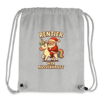 Reindeer was sold out unicorn - Stanley/Stella Recycled Gym Bag - heather grey - Front