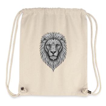 Geometric lion head line art - Stanley/Stella Recycled Gym Bag - natural - Front