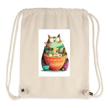 Ramen Cat Feast - Stanley/Stella Recycled Gym Bag - natural - Front