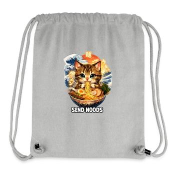 Ramen Cat - Stanley/Stella Recycled Gym Bag - heather grey - Front
