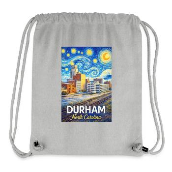 Durham, Caroline du Nord - Sac à cordon recyclé Stanley/Stella - gris chiné - Devant
