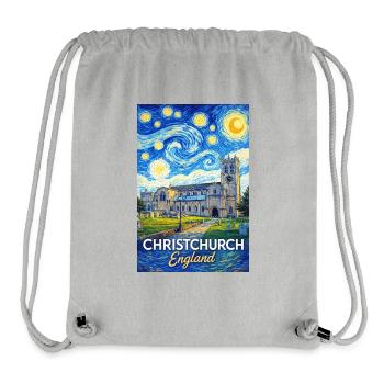 Tourbillon d’étoiles de Christchurch, Angleterre - Sac à cordon recyclé Stanley/Stella - gris chiné - Devant