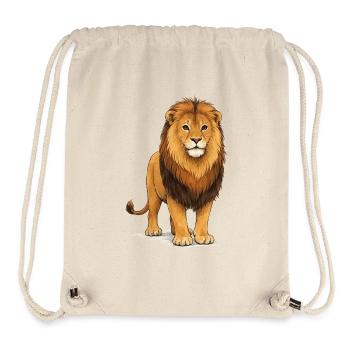 animal lion - Sac à cordon recyclé Stanley/Stella - blanc naturel - Devant