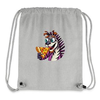 Zebra Pizza Lovers Indulgence - Stanley/Stella Recycled Gym Bag - heather grey - Front