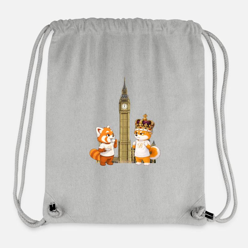 Lazy & Grumpy in London - Stanley/Stella Recycled Gym Bag - heather grey