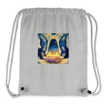 sitting in the power / Balance Anima Art by Silvia - Stanley/Stella recycelter Gym Bag - Grau meliert - Vorne