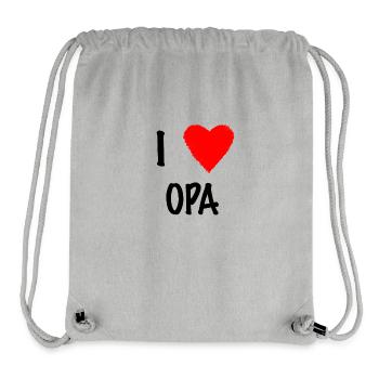 J'aime OPA - Sac à cordon recyclé Stanley/Stella - gris chiné - Devant