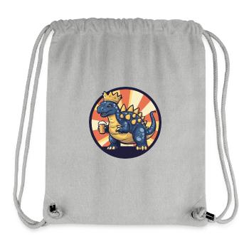 Bière de stégosaure dinosaure - Sac à cordon recyclé Stanley/Stella - gris chiné - Devant
