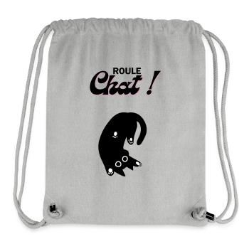 Freewheeling cat! - Stanley/Stella Recycled Gym Bag - heather grey - Front