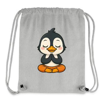 Süßer Pinguin Meditation Yoga Entspannung Innerer - Stanley/Stella recycelter Gym Bag - Grau meliert - Vorne