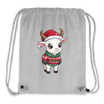 Mountain Goat Christmas - Stanley/Stella Recycled Gym Bag - heather grey - Front