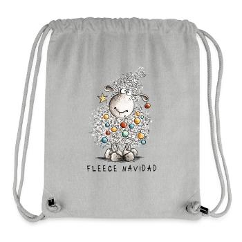 Fleece Navidad Weihnachtsschaf Cartoon Schaf - Stanley/Stella recycelter Gym Bag - Grau meliert - Vorne